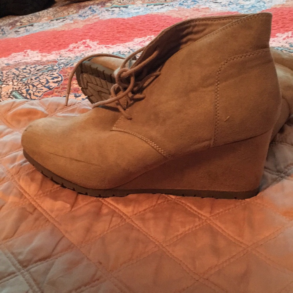 Tan booties